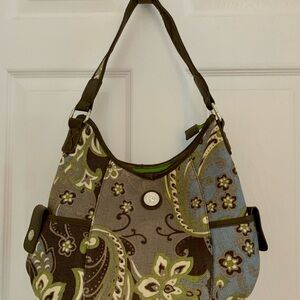 Spartina 449 New Linen Tabby Walk Pattern Hobo Handbag